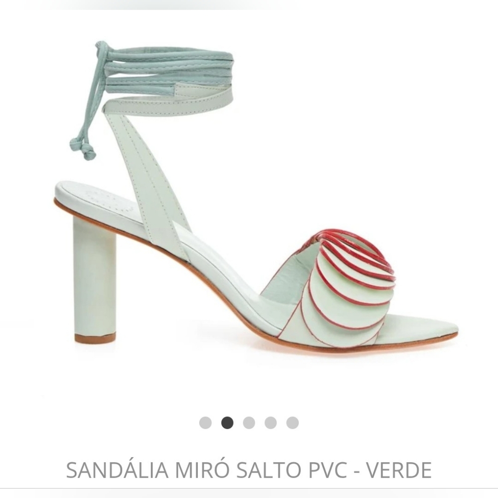 Manolita Mint Green Women's High Heeled Open Toe Sandal Size 7